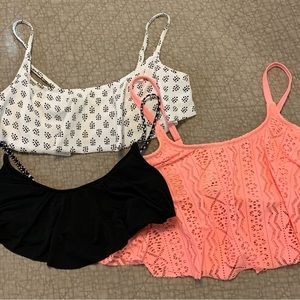 Arizona Old Navy Xhilaration Bundle of 3 Ruffled Bikini Tops Size Large
